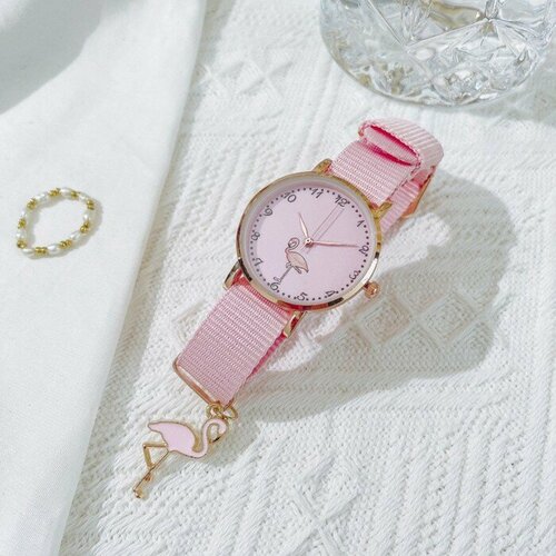 Наручные часы Часы наручные женские "Фламинго", розовые, мультиколор (мультицвет)