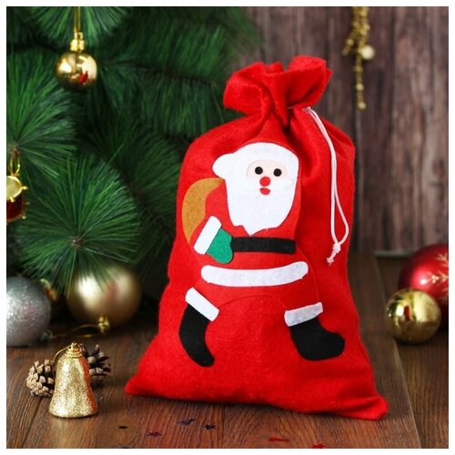 Карнавальный мешок «Дед Мороз спешит на праздник» (красный)