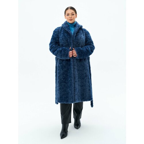 Пальто  ALEF, синий (синий/фиолетовый/белый/лаванда) - изображение №1