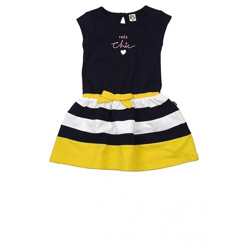Платье Mini Maxi, хлопок, трикотаж, желтый, синий (синий/желтый) - изображение №1