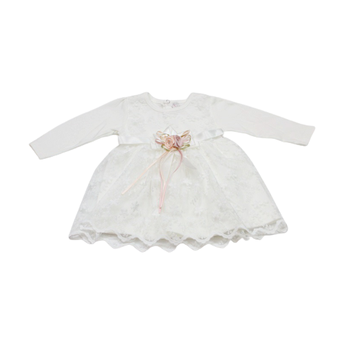 Платье Minibanda, нарядное, белый, бежевый (бежевый/белый) - изображение №1