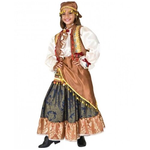 Детский костюм цыганки (5505) 128 см (бежевый)