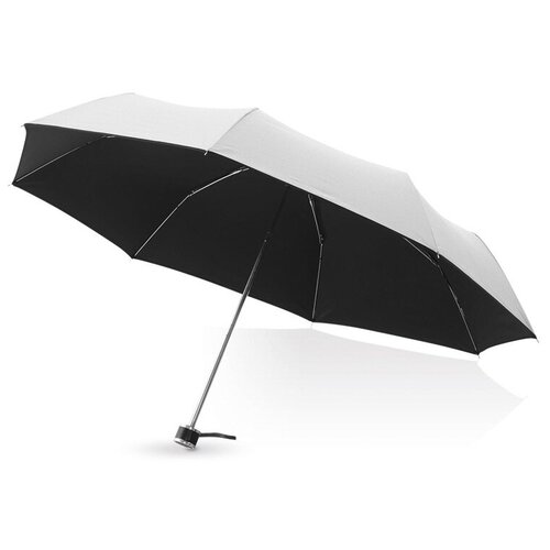 Мини-зонт Balmain, механика, 3 сложения, 8 спиц, чехол в комплекте, серебряный (серебристый)