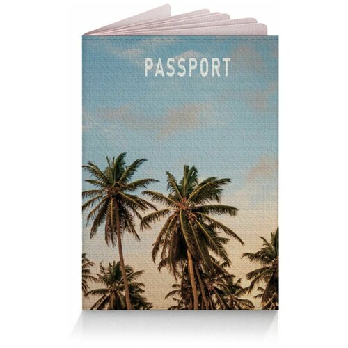 Обложка для паспорта Only upprint, синий, зеленый (синий/голубой/зеленый/желтый/голубой-зеленый)