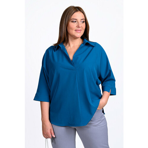 Блуза  SVESTA, зеленый (голубой/зеленый/оливковый/морская волна) - изображение №1