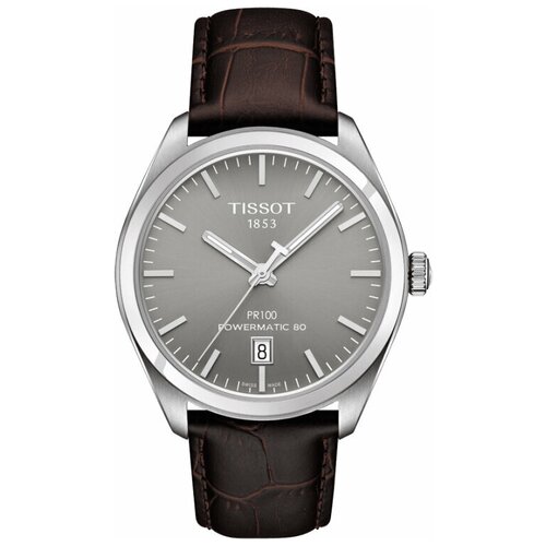 Наручные часы TISSOT T101.407.16.071.00, коричневый, серый (серый/коричневый/серебристый/серебряный)