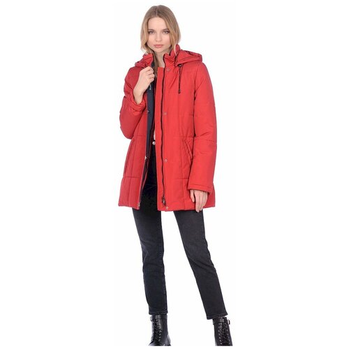 куртка  Maritta зимняя, средней длины, подкладка, красный