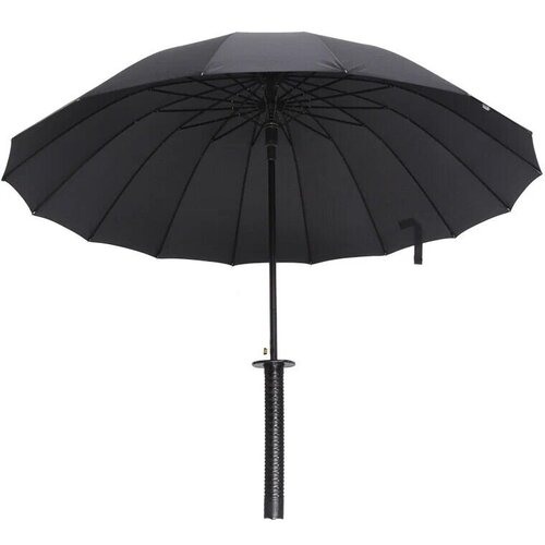 Зонт полуавтомат, чехол в комплекте, черный