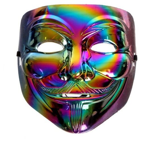 Карнавальная маска «Гай Фокс» (черный/разноцветный)