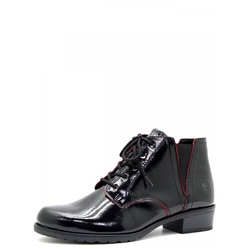 Ботинки  Remonte, демисезонные,натуральная кожа, черный - изображение №1