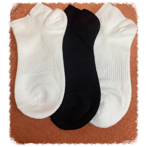 Носки , 3 пары, белый, черный, серый (серый/черный/белый/мультицвет)