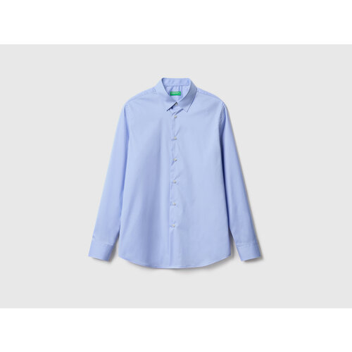 Рубашка UNITED COLORS OF BENETTON, голубой - изображение №1