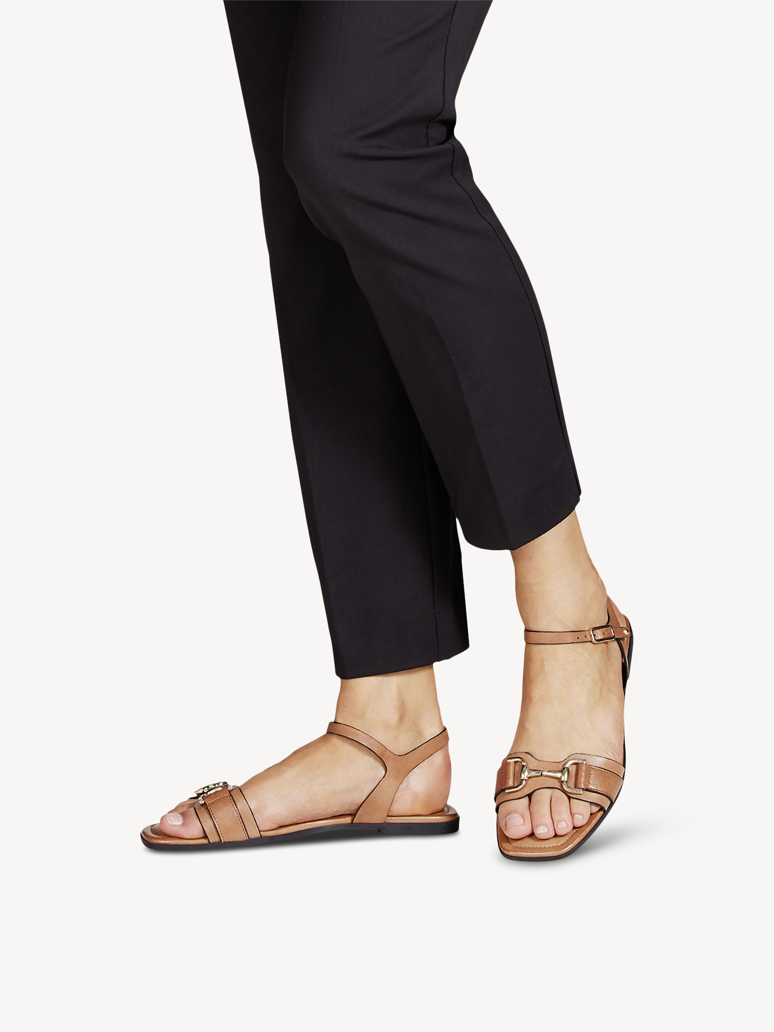 Туфли летние открытые жен. (коричневый) - изображение №1