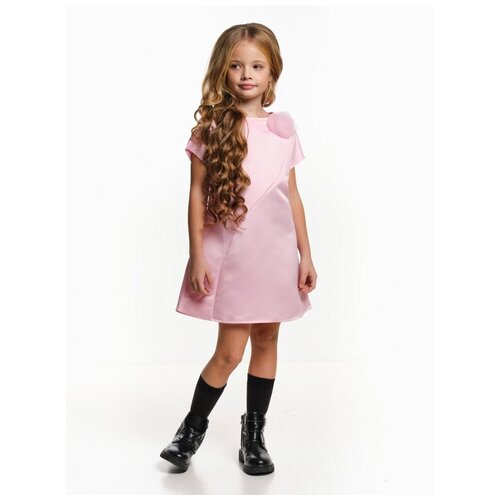 Платье Mini Maxi, нарядное, однотонное, розовый