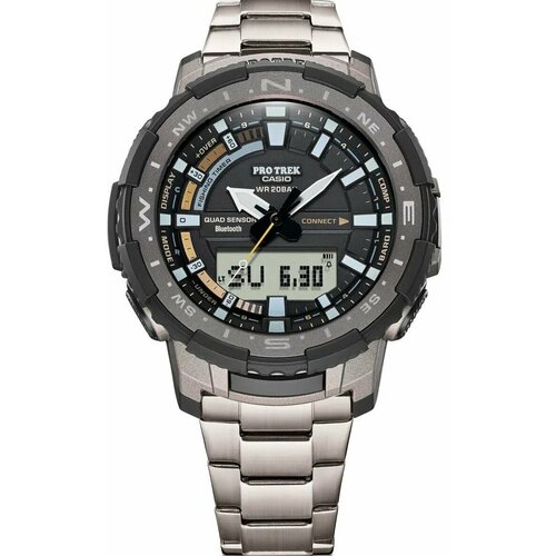 Наручные часы CASIO Pro Trek Часы наручные мужские Casio PRO TREK PRT-B70T-7D Гарантия 2 года, серый