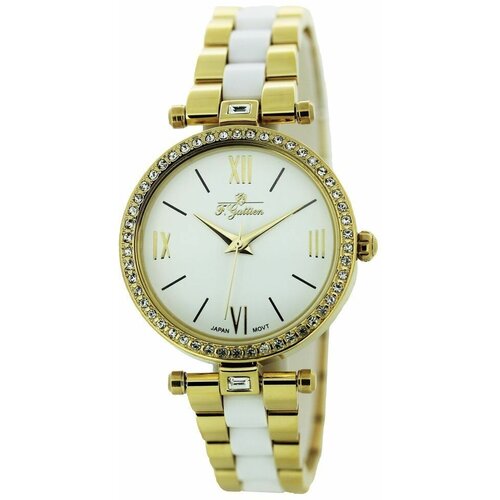 Наручные часы F.Gattien Часы наручные женские F.Gattien 10604-201б Гарантия 1 год, серебряный, золотой (серебристый/золотистый)