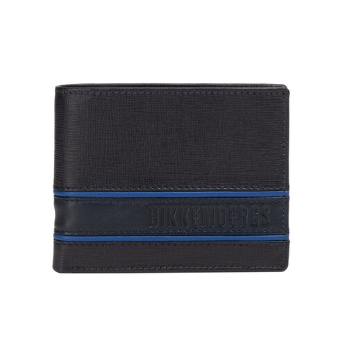 Бумажник BIKKEMBERGS, черный, синий (черный/синий)
