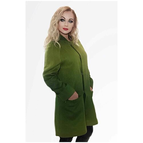 Пальто , зеленый - изображение №1