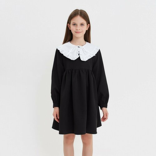 Школьное платье Minaku, однотонное, черный