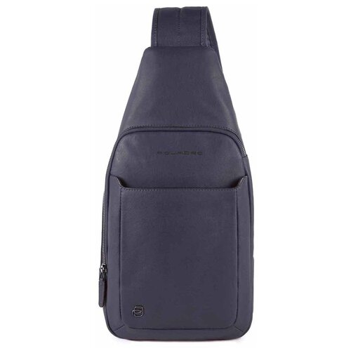 Рюкзак  слинг PIQUADRO, черный, синий (черный/синий)