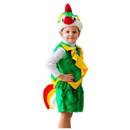 Карнавальный костюм "Петя-петушок", на рост 104-116 см, 3-5 лет, Бока (зеленый) - изображение №1
