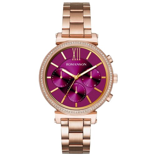 Наручные часы ROMANSON RM8A38FLR(WINE), розовый (розовый/розовое золото)