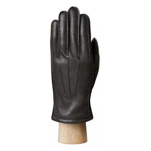 Перчатки ELEGANZZA, демисезон/зима, натуральная кожа, подкладка, черный