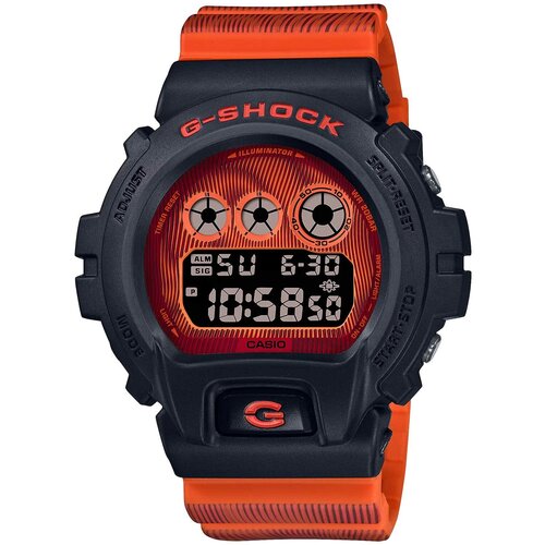 Наручные часы CASIO G-Shock Японские наручные часы Casio G-SHOCK DW-6900TD-4 с хронографом, красный, оранжевый (красный/оранжевый)
