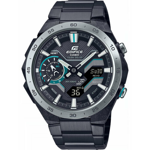 Наручные часы CASIO Edifice Наручные часы Casio ECB-2200DD-1AEF, серебряный, бирюзовый (черный/серебристый/бирюзовый)