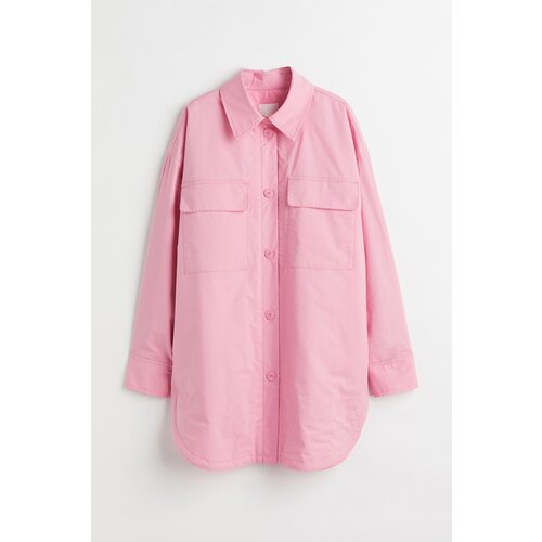 Куртка-рубашка  H&M, розовый - изображение №1