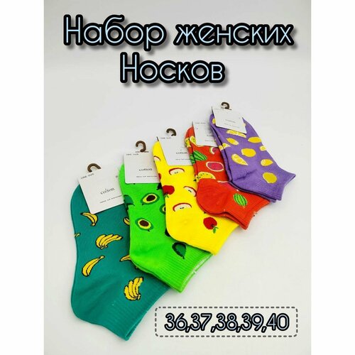 Носки , 5 пар, мультиколор (разноцветный/мультицвет)