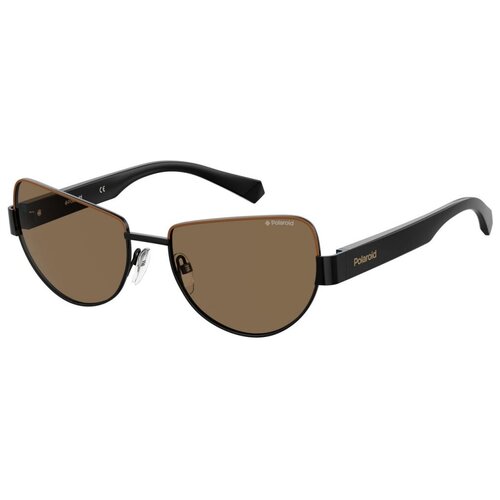 Солнцезащитные очки Polaroid, черный, мультиколор (черный/коричневый/мультицвет)