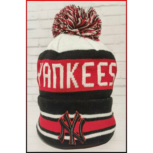 Шапка NEW ERA MLB New York Yankees Мужская женская шапка трикотажная (осень/зима), красный