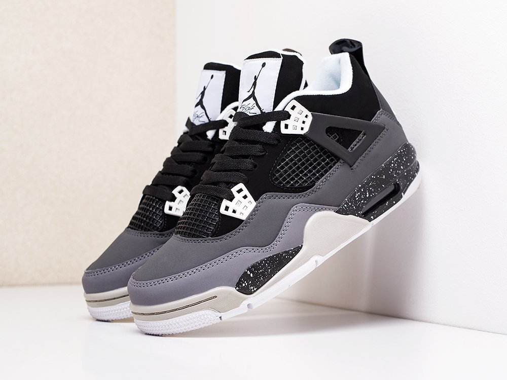 Кроссовки Nike Air Jordan 4 Retro (черный) - изображение №1