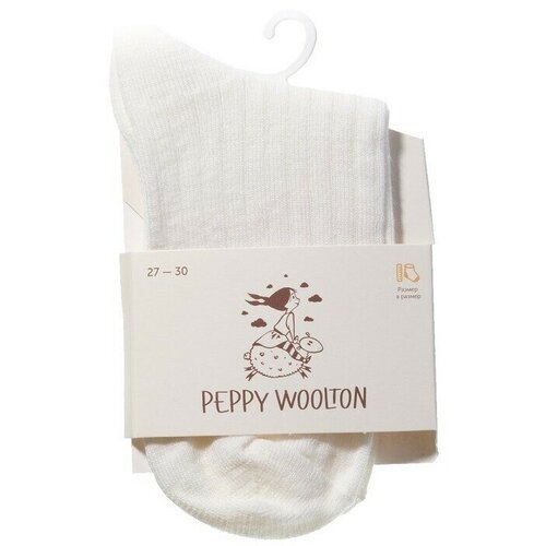 Носки Peppy Woolton, белый (белый/молочный) - изображение №1
