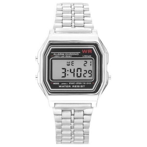 Наручные часы Часы наручные электронные "Барнс", ремешок металл, водонепроницаемые, мультиколор (мультицвет)