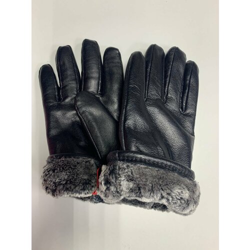 Зимние мужские перчатки Matry из натуральной кожи и искусственного меха,5 (черный) - изображение №1