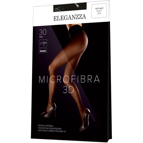 Колготки  ELEGANZZA Microfibra, 30 den, черный - изображение №1