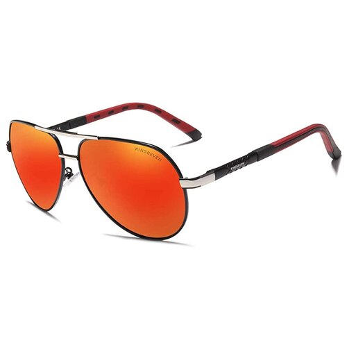 Солнцезащитные очки KINGSEVEN, синий, серый (серый/синий/оранжевый)