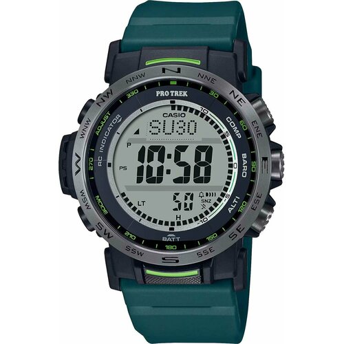 Наручные часы CASIO Pro Trek Японские наручные часы Casio Pro Trek PRW-35Y-3 с хронографом, зеленый, черный (серый/черный/зеленый) - изображение №1