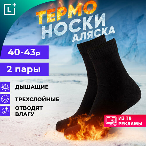 Носки Leomax, 2 пары, черный - изображение №1