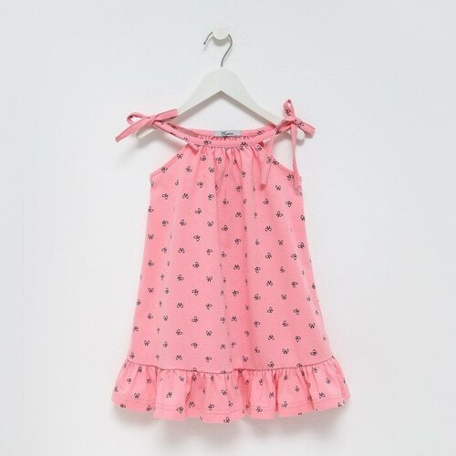 Платье для девочки, цвет розовый/чёрный, рост 116 - изображение №1