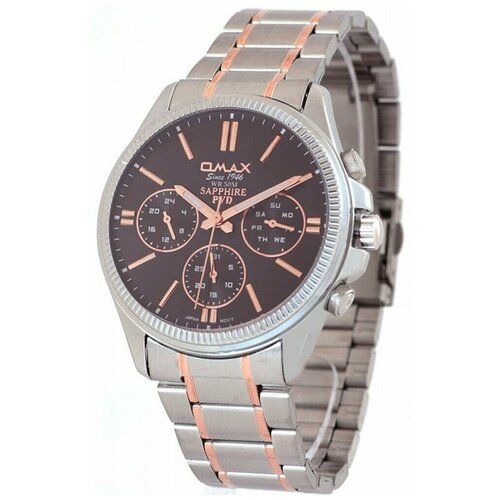 Наручные часы OMAX Часы наручные мужские Omax 00CSM001NL12 Гарантия 1 год, черный, серебряный (черный/серебристый) - изображение №1