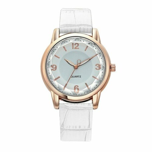 Наручные часы Часы наручные женские, d-3.4 см, белый ремешок, мультиколор (мультицвет)