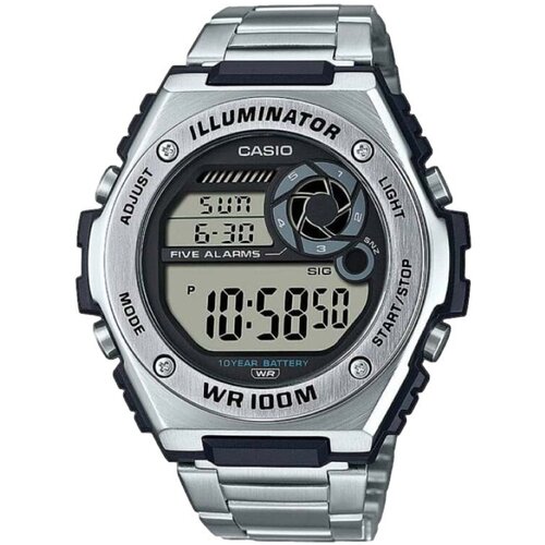 Наручные часы CASIO Наручные часы CASIO MWD-100HD-1A, белый, серебряный (серебристый/белый)