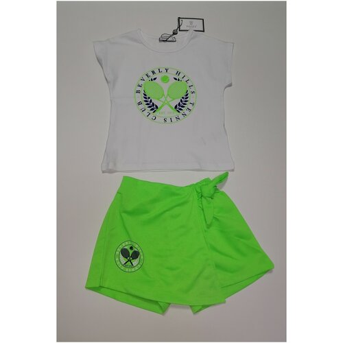 Комплект одежды , белый, зеленый (зеленый/белый)