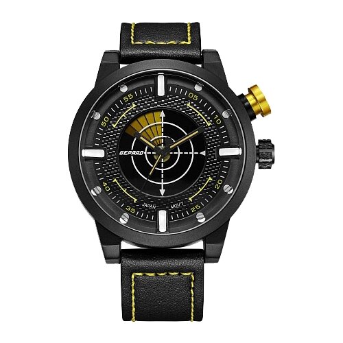 Наручные часы Gepard 1225A11L4, коричневый, черный (черный/коричневый)