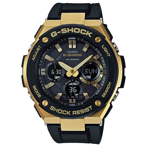 Наручные часы CASIO G-Shock GST-S100G-1A, золотой, черный (черный/желтый/золотистый/мультицвет)