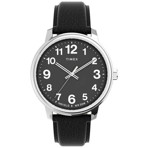 Наручные часы TIMEX Easy Reader Наручные часы Timex TW2V21400, серебряный, черный (черный/серебристый) - изображение №1