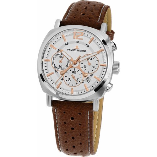 Наручные часы JACQUES LEMANS Sport Часы наручные Jacques Lemans 1-1931B, серебряный (серебристый/белый)